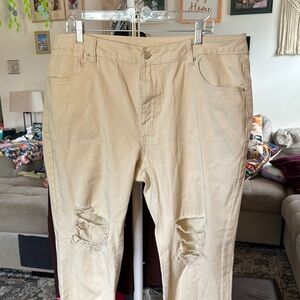 Amazon Tan Boyfriend Jeans Relaxed Fit